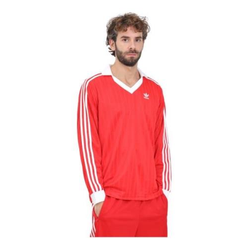 Sportieve Rode Longsleeve T-shirt Adidas Originals , Orange , Heren