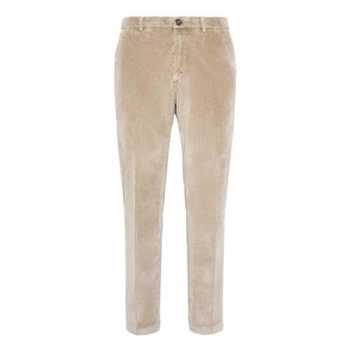 Broek in stretchfluweel Boggi Milano , Beige , Heren