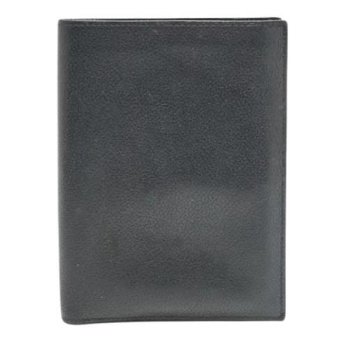 Pre-owned Leather wallets Hermès Vintage , Black , Heren