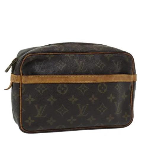 Pre-owned Canvas clutches Louis Vuitton Vintage , Brown , Dames