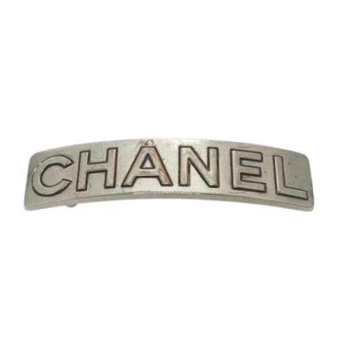 Pre-owned Fabric hair-accessories Chanel Vintage , Gray , Dames