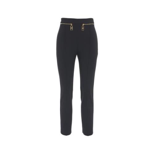 Zwarte Slim-Fit Broek Aw24 Elisabetta Franchi , Black , Dames