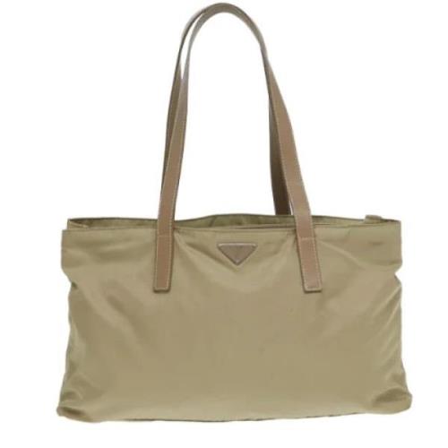 Pre-owned Fabric totes Prada Vintage , Beige , Dames