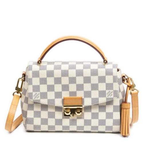 Pre-owned Coated canvas handbags Louis Vuitton Vintage , White , Dames