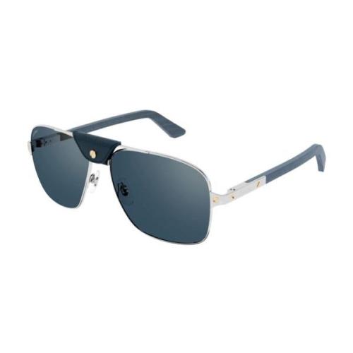 Stijlvolle zonnebril voor chique look Cartier , Gray , Unisex