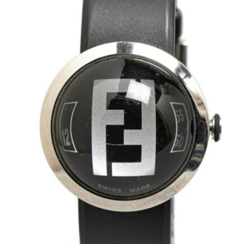 Pre-owned Stainless Steel watches Fendi Vintage , Black , Dames