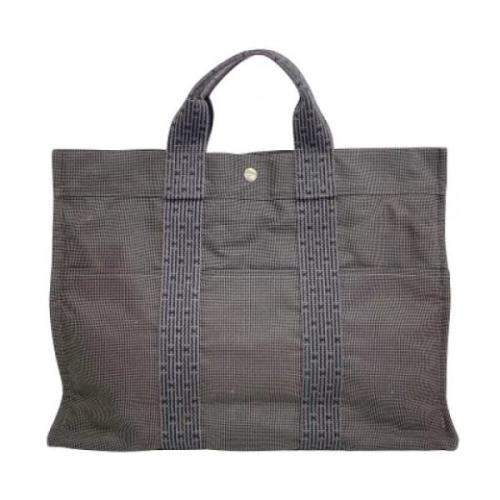 Pre-owned Canvas totes Hermès Vintage , Gray , Dames