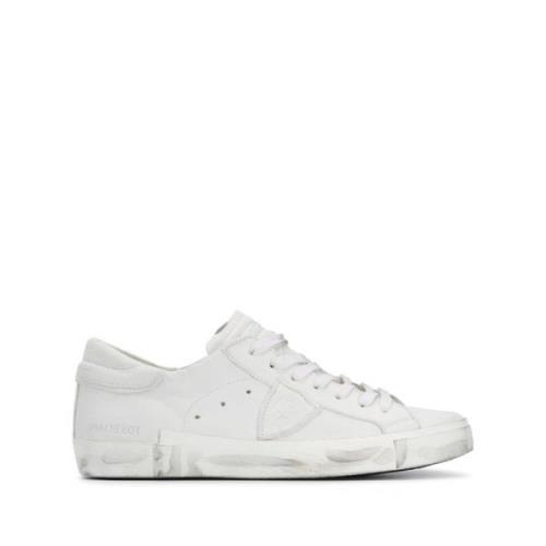 Vintage Witte Sneakers met Parijse Schild Philippe Model , White , Her...