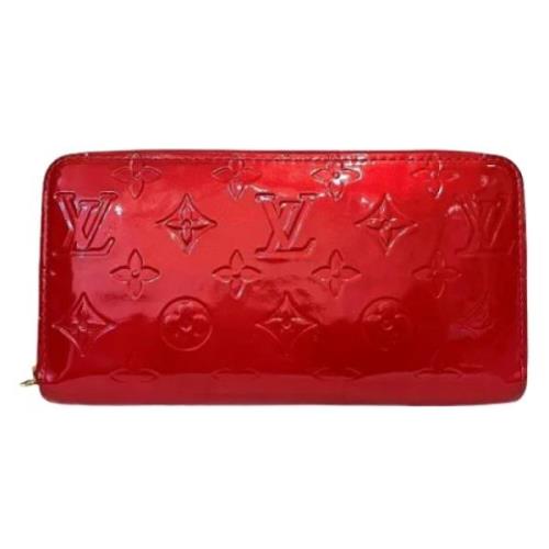 Pre-owned Leather wallets Louis Vuitton Vintage , Red , Dames