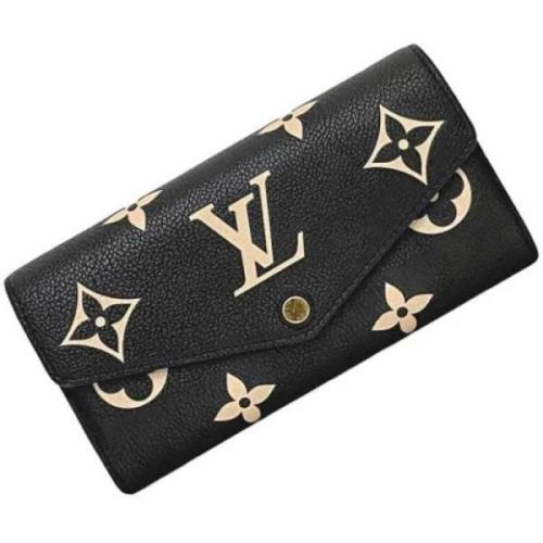 Pre-owned Leather wallets Louis Vuitton Vintage , Black , Dames