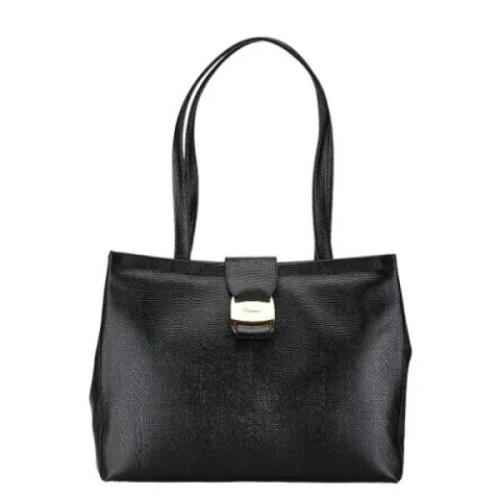 Pre-owned Leather shoulder-bags Salvatore Ferragamo Pre-owned , Black ...