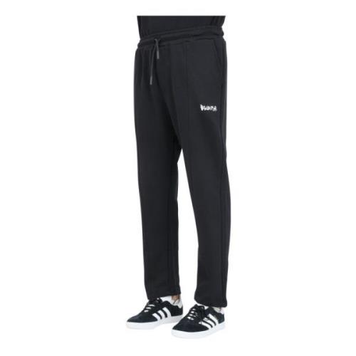 Zwarte sportieve sweatpants met wijde pijpen Disclaimer , Black , Here...