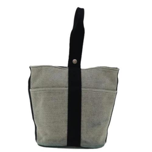 Pre-owned Canvas totes Hermès Vintage , Gray , Dames