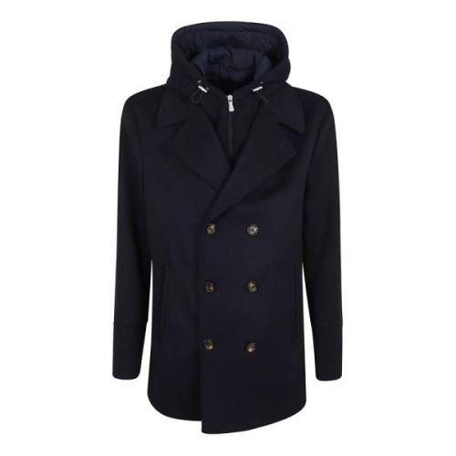 Blauwe Parka Jas voor Mannen Eleventy , Blue , Heren