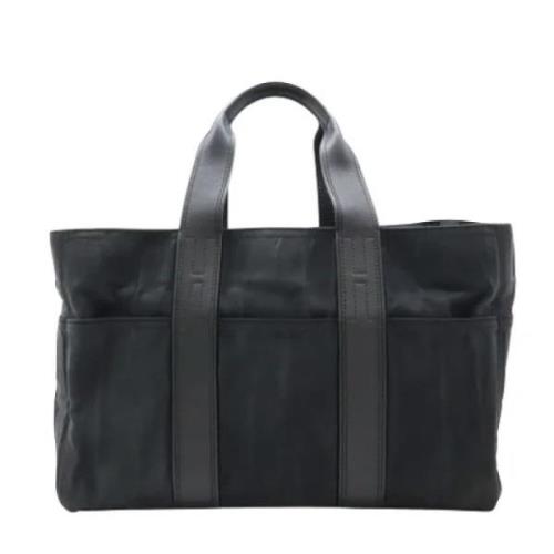 Pre-owned Fabric totes Hermès Vintage , Black , Dames