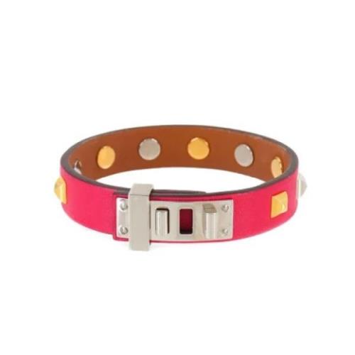 Pre-owned Leather bracelets Hermès Vintage , Yellow , Unisex