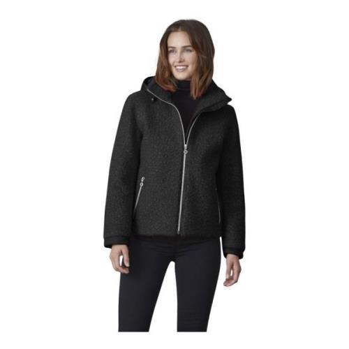 Moderne Zwarte Winterjas Junge , Black , Dames