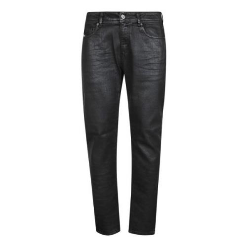 Vintage Slim Fit Denim Jeans Diesel , Black , Heren