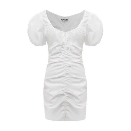 Elegante Zwarte Jurk voor Vrouwen Ganni , White , Dames