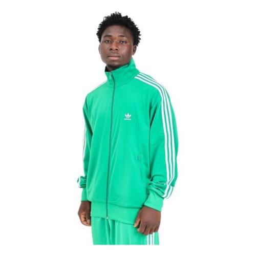 Groene Firebird Rits Sweater Mannen Adidas Originals , Green , Heren