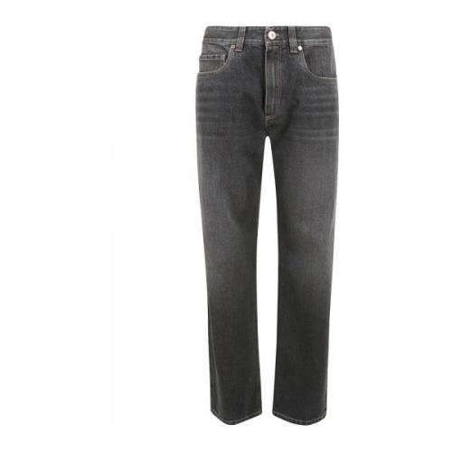 Grijze Jeans Luxe Stijl Dameskleding Brunello Cucinelli , Gray , Dames