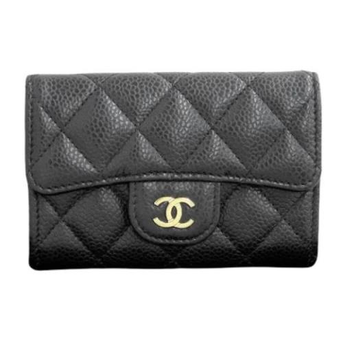 Pre-owned Leather home-office Chanel Vintage , Black , Dames