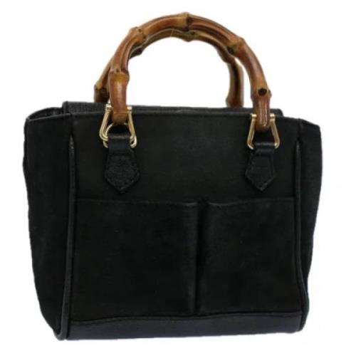 Pre-owned Suede handbags Gucci Vintage , Black , Dames