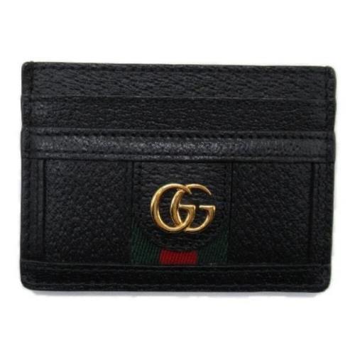 Pre-owned Leather wallets Gucci Vintage , Black , Dames