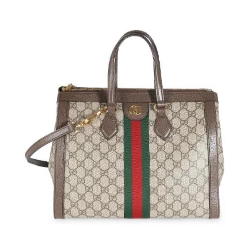 Pre-owned Canvas totes Gucci Vintage , Beige , Dames