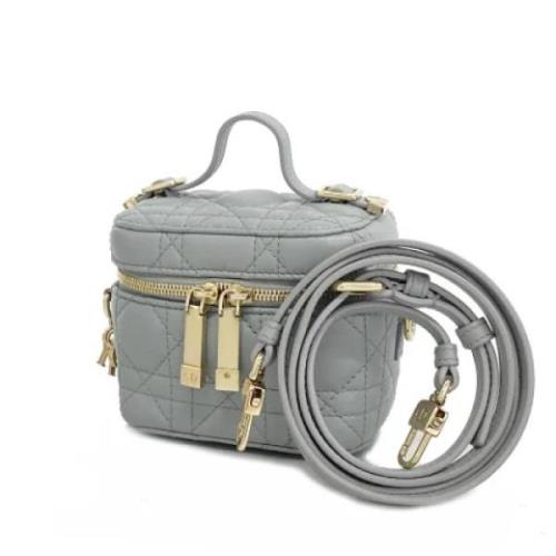 Pre-owned Leather dior-bags Dior Vintage , Gray , Dames