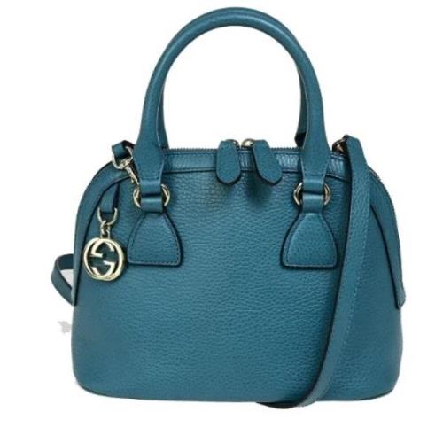 Pre-owned Leather gucci-bags Gucci Vintage , Blue , Dames