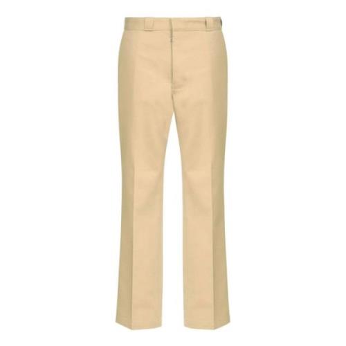 Beige Katoenen Straight Leg Broek Maison Margiela , Beige , Heren