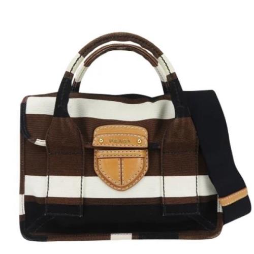 Pre-owned Canvas prada-bags Prada Vintage , Brown , Dames