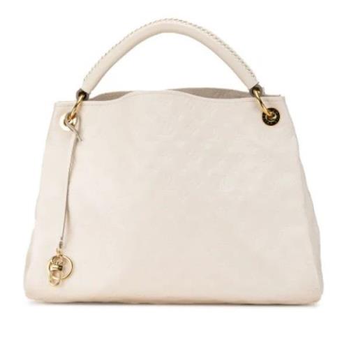 Pre-owned Leather handbags Louis Vuitton Vintage , White , Dames