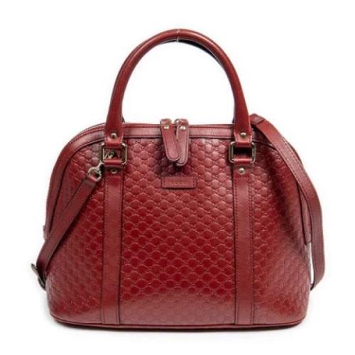 Pre-owned Leather shoulder-bags Gucci Vintage , Red , Dames