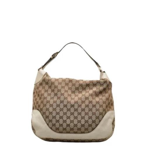 Pre-owned Canvas totes Gucci Vintage , White , Dames