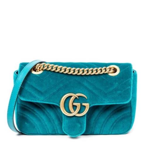 Pre-owned Canvas shoulder-bags Gucci Vintage , Blue , Dames