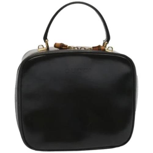 Pre-owned Leather handbags Gucci Vintage , Black , Dames