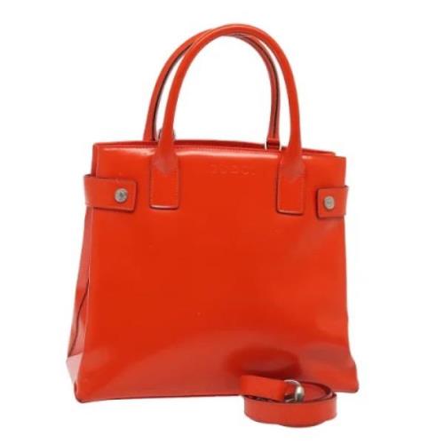 Pre-owned Leather handbags Gucci Vintage , Orange , Dames