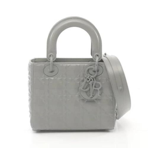 Pre-owned Leather dior-bags Dior Vintage , Gray , Dames