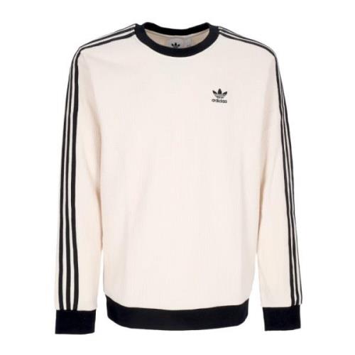 Witte Lichtgewicht Crewneck Sweatshirt Klassieke Wafel Adidas , White ...