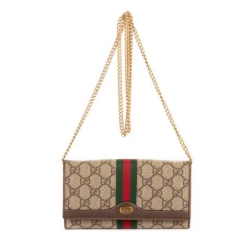 Pre-owned Coated canvas crossbody-bags Gucci Vintage , Beige , Dames