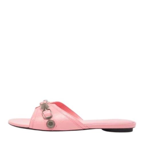 Pre-owned Leather flats Balenciaga Vintage , Pink , Dames