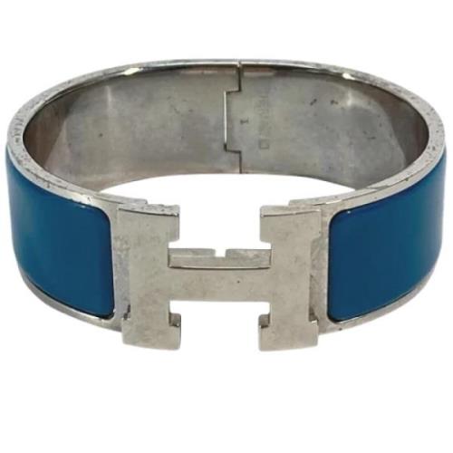 Pre-owned Fabric bracelets Hermès Vintage , Blue , Dames