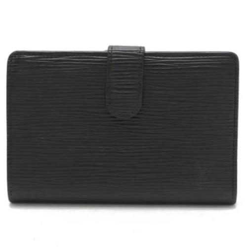 Pre-owned Leather wallets Louis Vuitton Vintage , Black , Dames