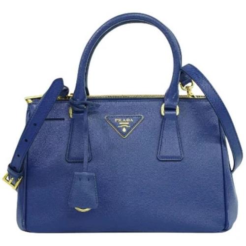 Pre-owned Leather handbags Prada Vintage , Blue , Dames