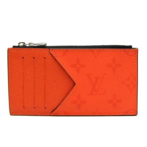 Pre-owned Fabric wallets Louis Vuitton Vintage , Orange , Dames