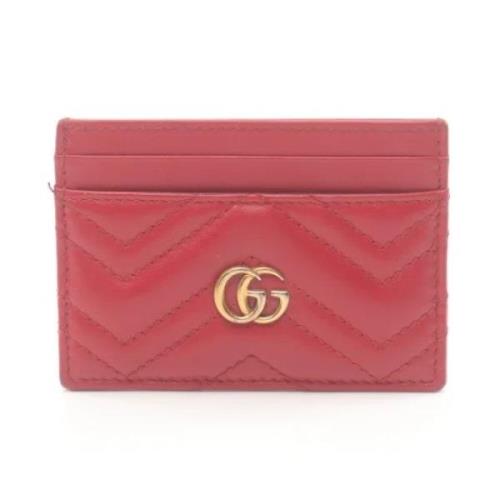 Pre-owned Leather wallets Gucci Vintage , Red , Dames