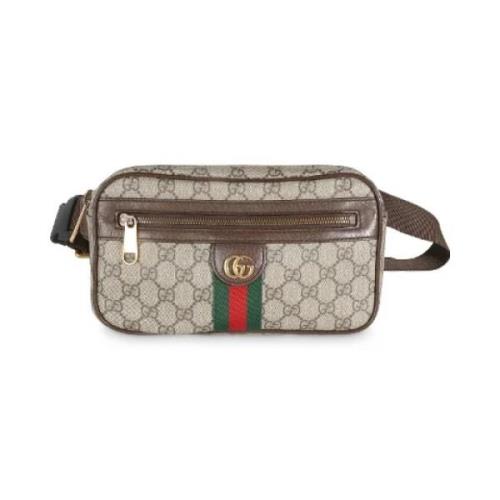 Pre-owned Coated canvas crossbody-bags Gucci Vintage , Beige , Dames