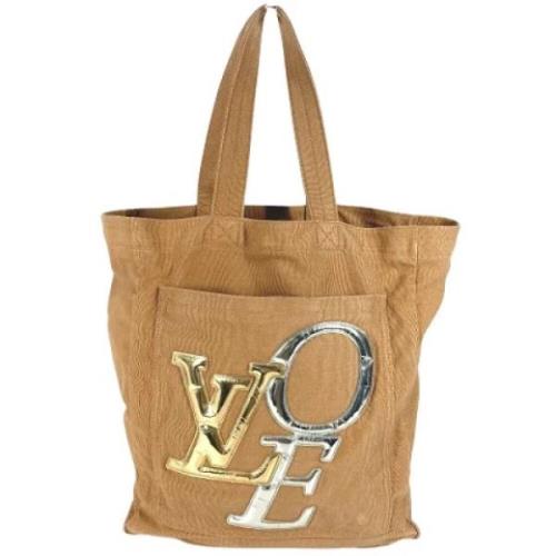 Pre-owned Canvas totes Louis Vuitton Vintage , Brown , Dames